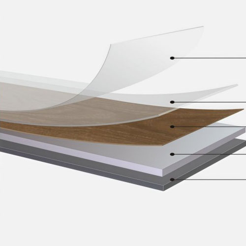 0.3-0.5mm Lapisan Pakai Lantai LVT Belakang Kering
